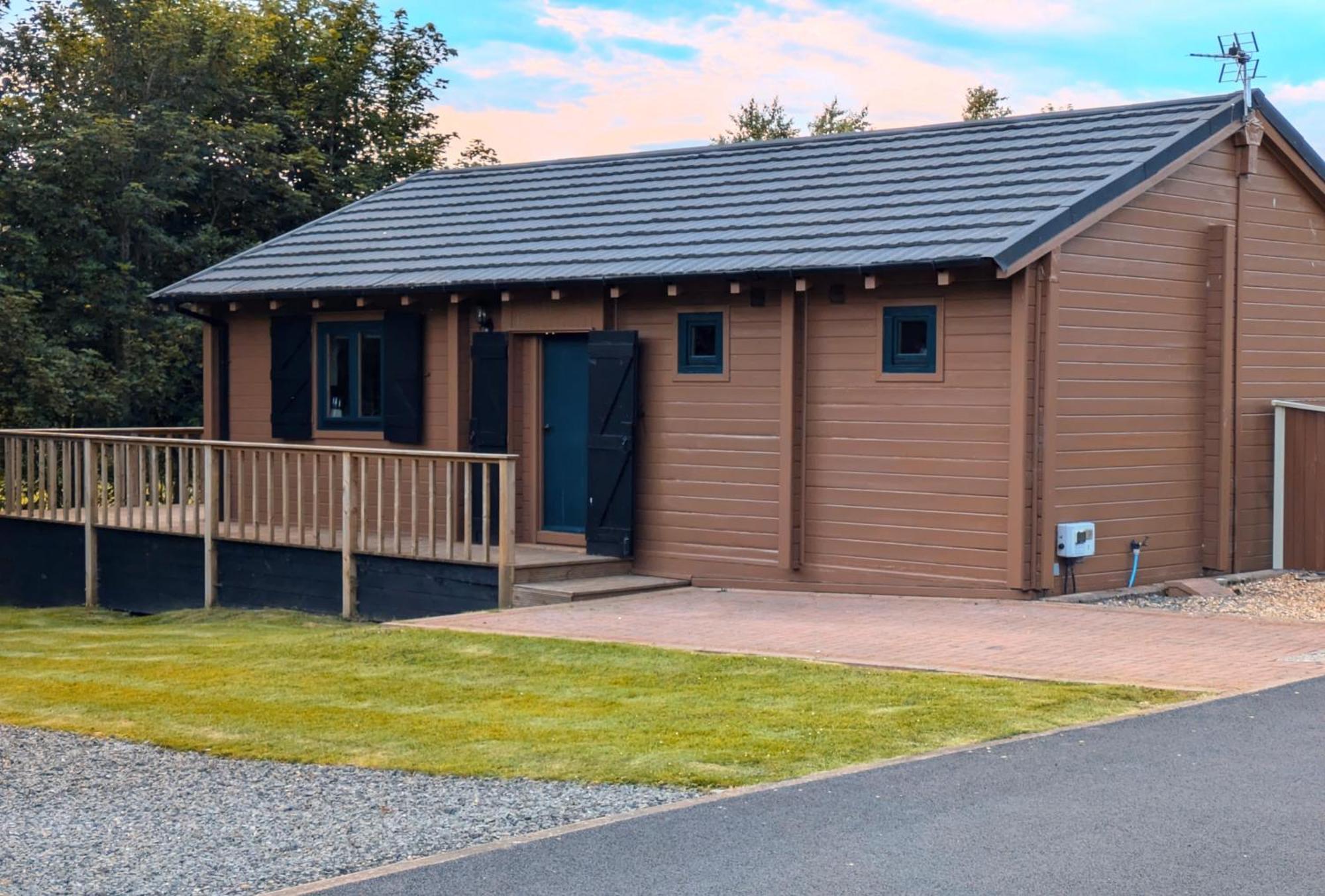 Rustic Lodge Retreat At Riverview Holiday Park Newcastleton Exterior foto